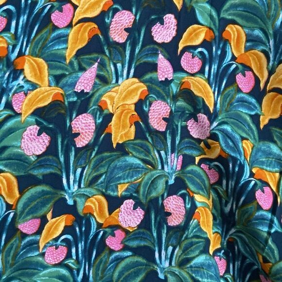 Diane Von Furstenberg Denver Tropical Floral Silky Midi Asymmetrical Hem Skirt - Picture 14 of 16